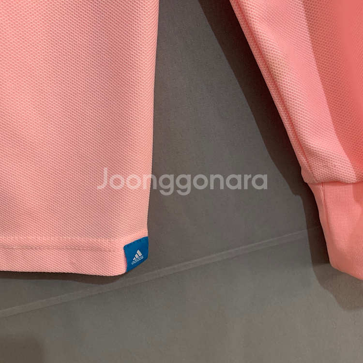 105 XL 아디다스 핑크 폴로 PK 긴팔 카라티--3