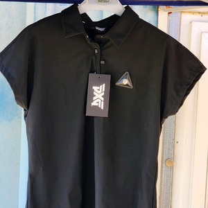 PXG 여성 블랙 반팔 폴로셔츠