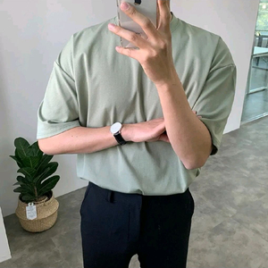 새상품) 남자 여름 민트색 루즈핏 반팔 (F)