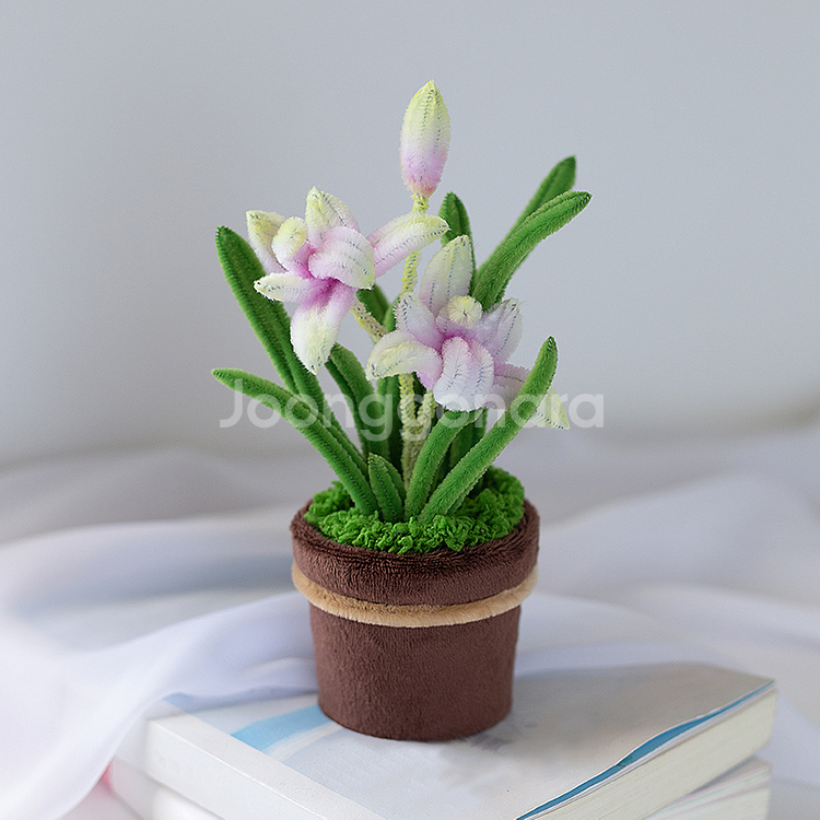 [13. 난초] 꽃 화분 모루 DIY 16종--0