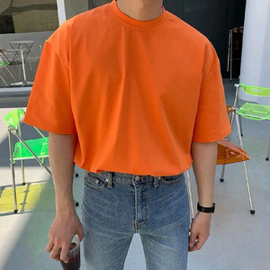 새상품) 남자 여름 오렌지 루즈핏 반팔 (F)