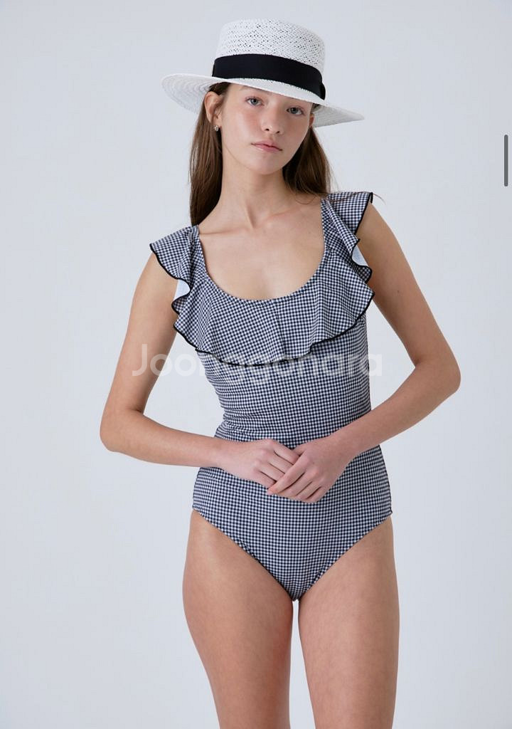 샵마그넷 Gingham Frill One Piece--0