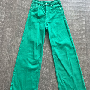 H&M 와이드핏 그린 팬츠 새상품
