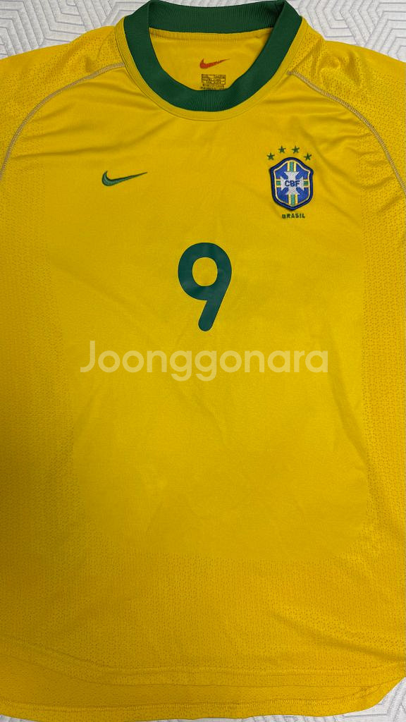 브라질 국대 호나우두 축구유니폼 정품--2