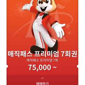 롯데월드 매직패스 7회권 35000원