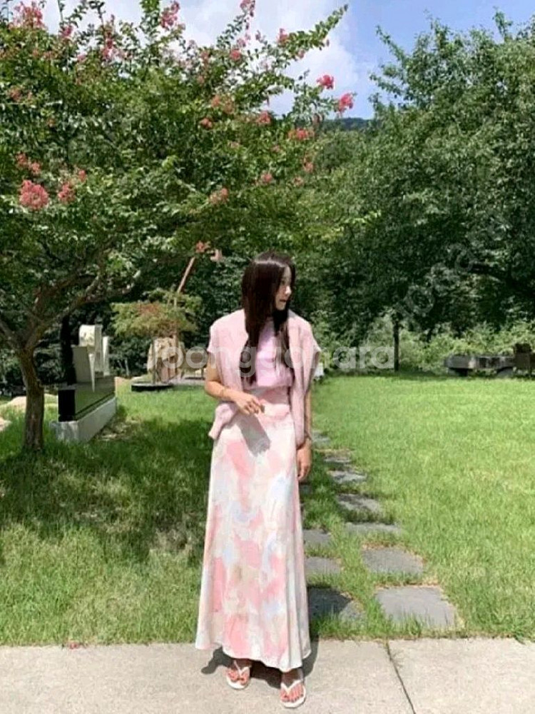 아상블라주 블라썸 롱스커트 엉넬 라플라 서쿠키 에바빈--0