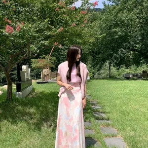 아상블라주 블라썸 롱스커트 엉넬 라플라 서쿠키 에바빈