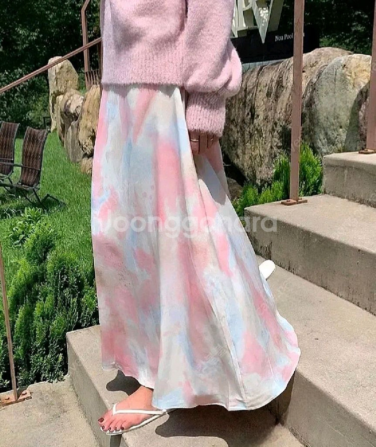 아상블라주 블라썸 롱스커트 엉넬 라플라 서쿠키 에바빈--3