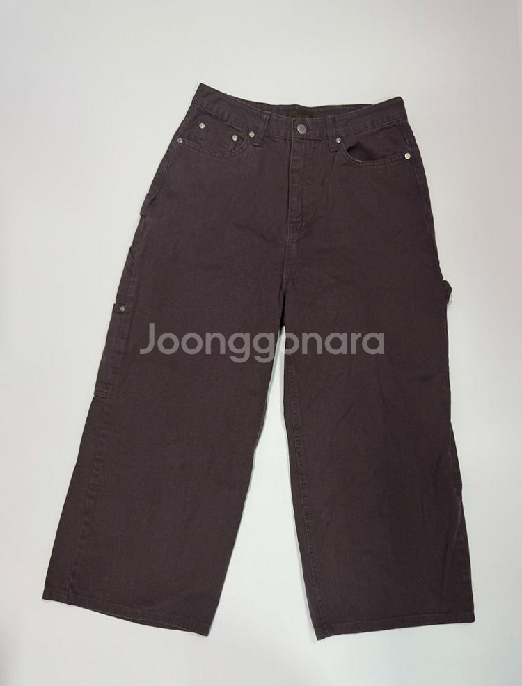 LONE 론 정욱준 빈티지 버건디 와이드팬츠 준지--0