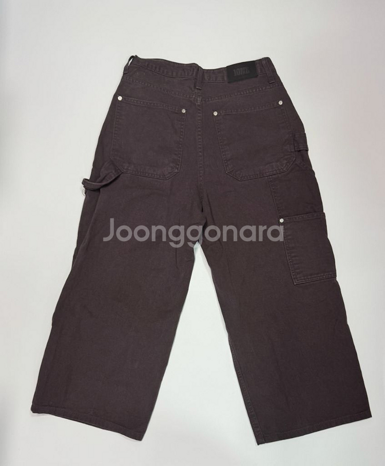 LONE 론 정욱준 빈티지 버건디 와이드팬츠 준지--1