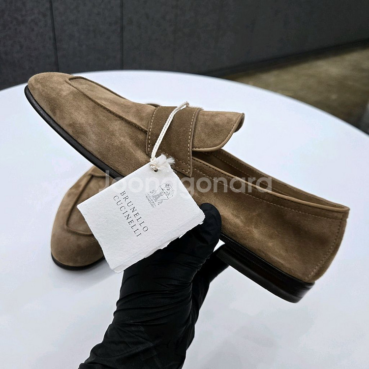 새상품 / 브루넬로쿠치넬리 스웨이드 로퍼 41--4