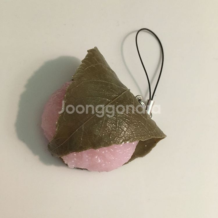 급처) 일본 사쿠라 모찌 키링 음식모형 키링 고전문구--3