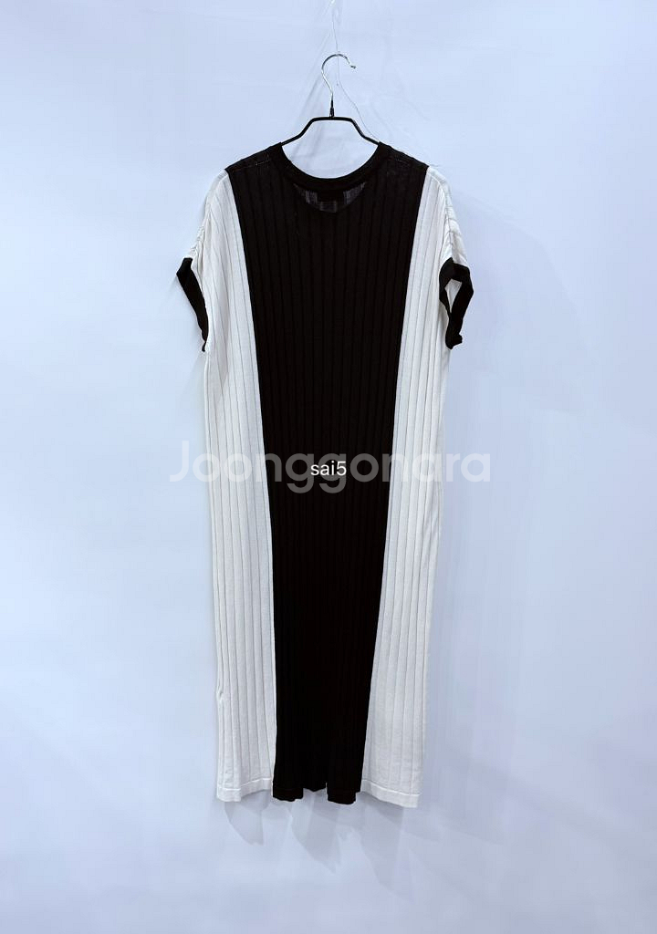 살롱드리앙 로엔 레이온 배색 원피스--1