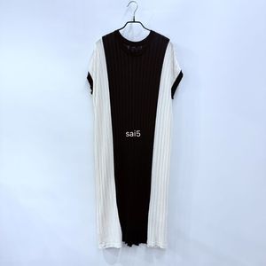 살롱드리앙 로엔 레이온 배색 원피스