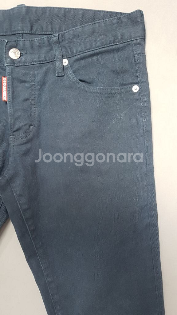 [30] 정품 디스퀘어드2 가먼트 다잉 네이비 슬림진--3