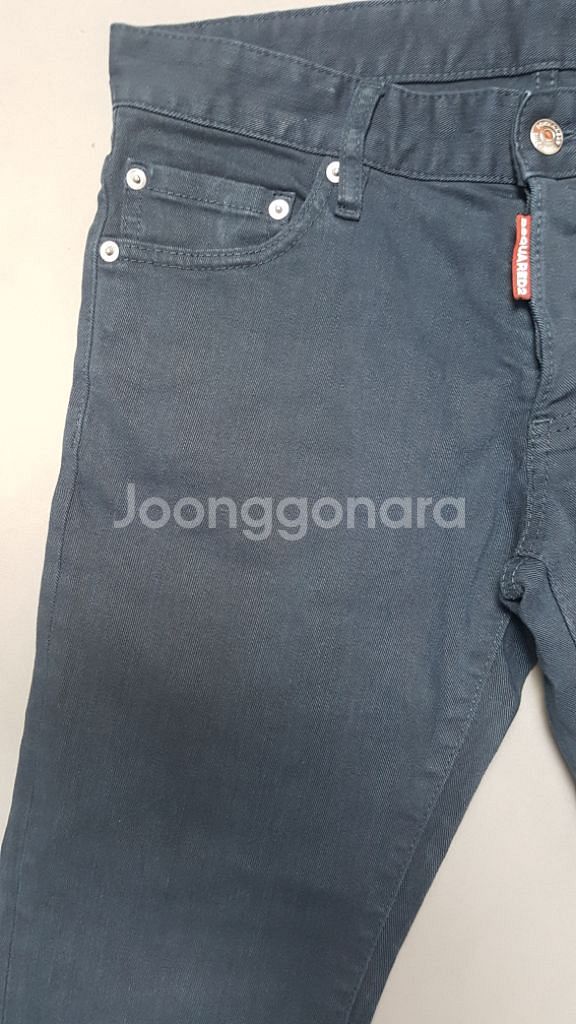 [30] 정품 디스퀘어드2 가먼트 다잉 네이비 슬림진--1