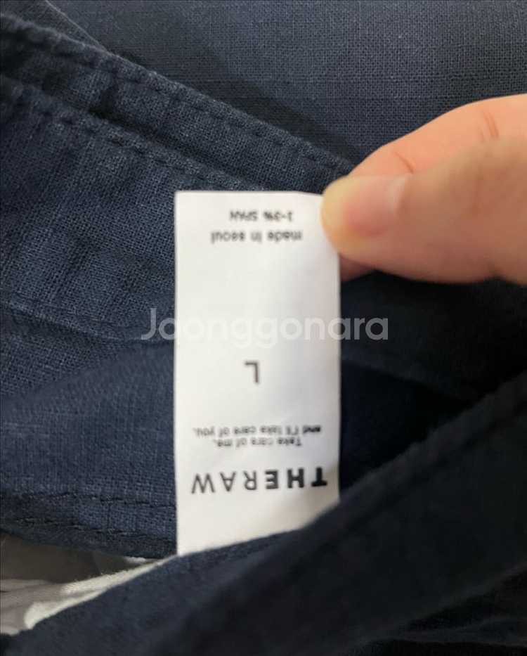 (반값택배무배)네이비 와이드 팬츠 여름 바지 라지 L--3