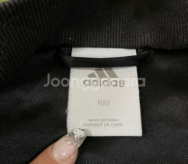 아디다스 블랙 트랙탑 져지집업 100/L--3