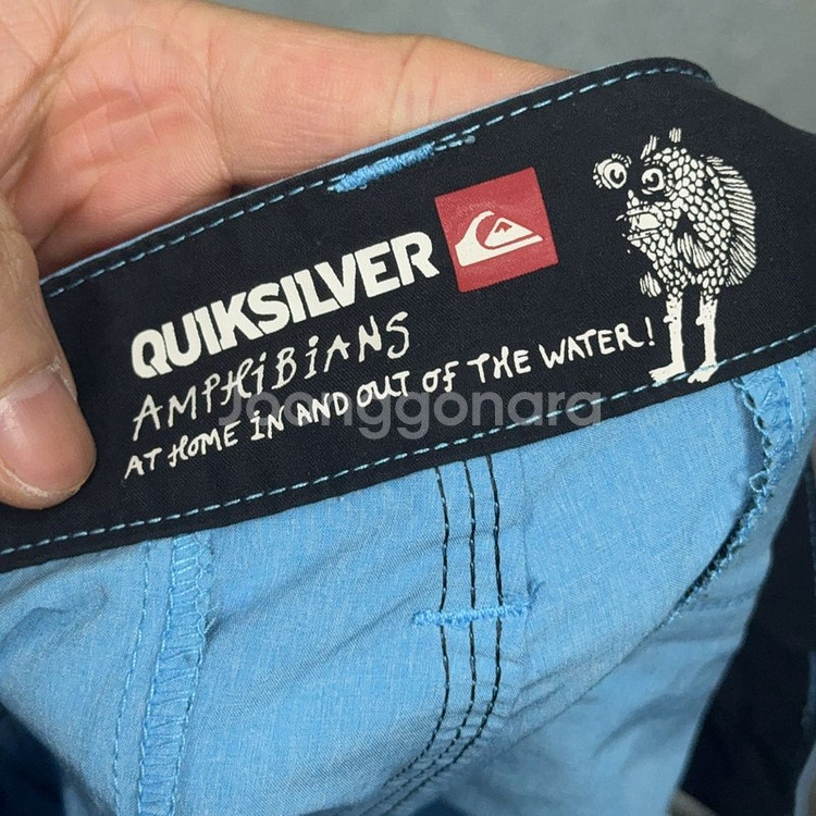 [퀵실버] 로고 라이트 블루 반바지 30--5