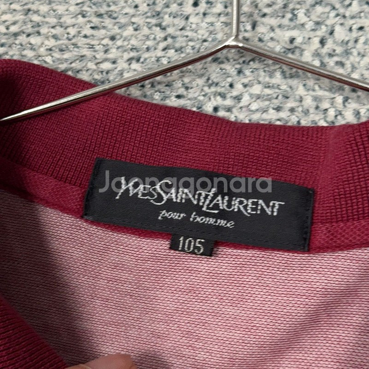 [입생로랑] 로고 오버핏 캐주얼 반팔 카라티 105--3