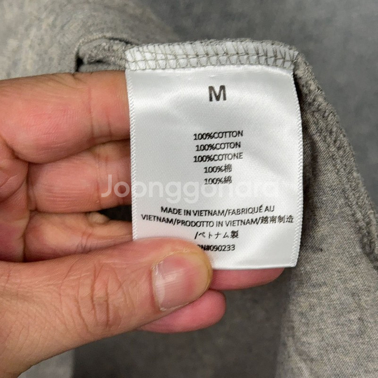 [피어오브갓] 에센셜 심플 로고 그레이 오버핏 반팔티--5