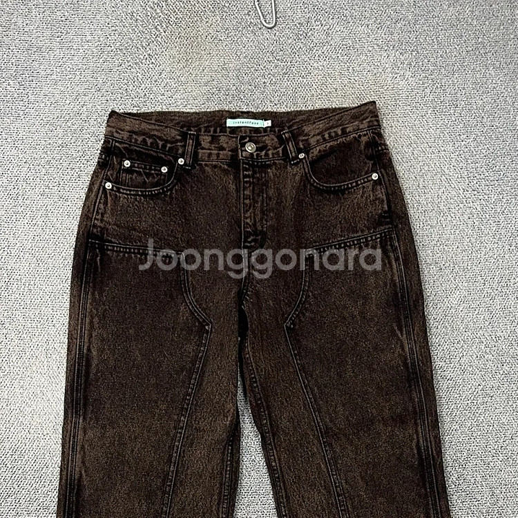[인스턴트] 펑크 더티 브라운 스턴 워싱 카펜터 데님--5