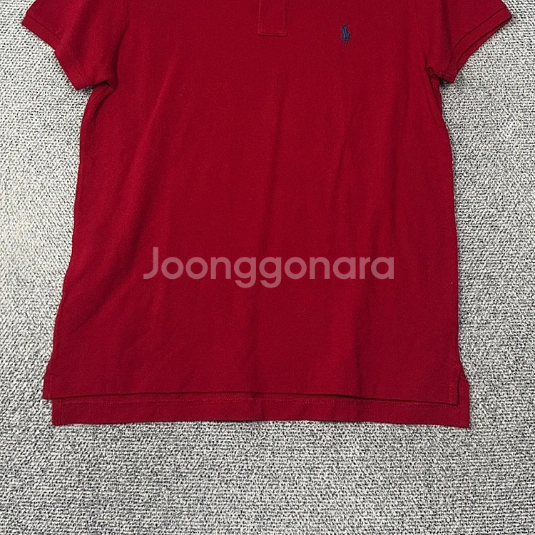 [폴로] 클래식핏 로고 레드 여성 반팔 카라티 M--6