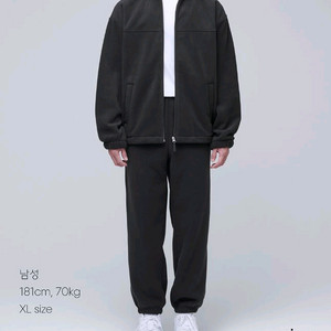 셋업L) 무탠다드 폴라 플리스 셋업 다크 그레이