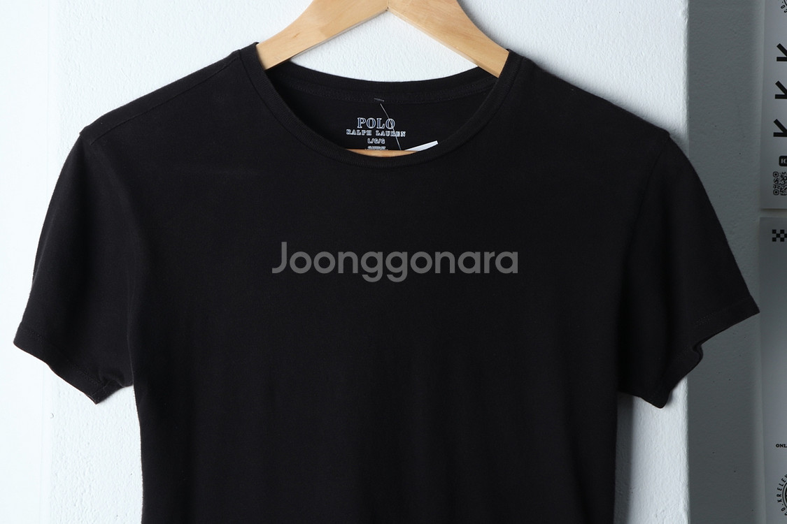 W(L-XL) 폴로 랄프로렌 반팔 티셔츠 블랙 포니--3
