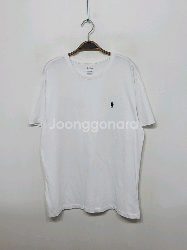 (XL) 랄프로렌 폴로 반팔티 화이트 로고 면티셔츠--0