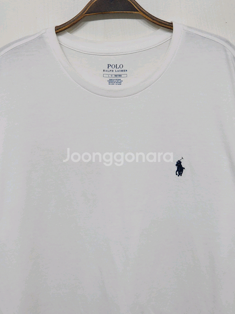(XL) 랄프로렌 폴로 반팔티 화이트 로고 면티셔츠--1