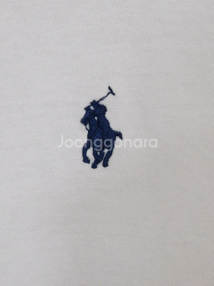 (XL) 랄프로렌 폴로 반팔티 화이트 로고 면티셔츠--3