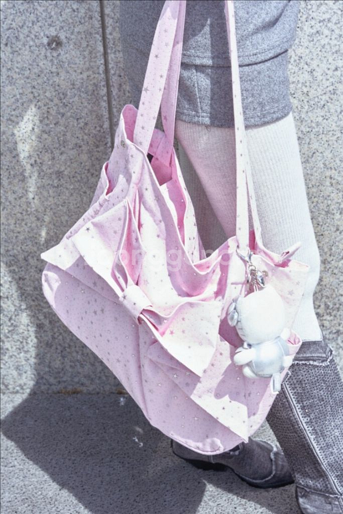 핀쿠노마루 핑크 리본 가방 보부상백--0