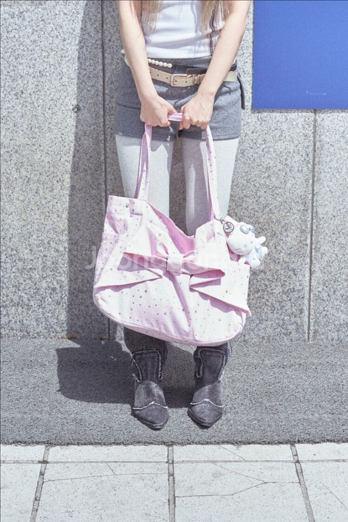 핀쿠노마루 핑크 리본 가방 보부상백--1