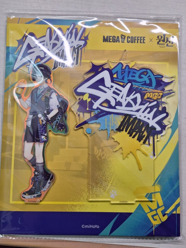 원신 방랑자 메가커피 콜라보 한정 아크릴스탠드--0