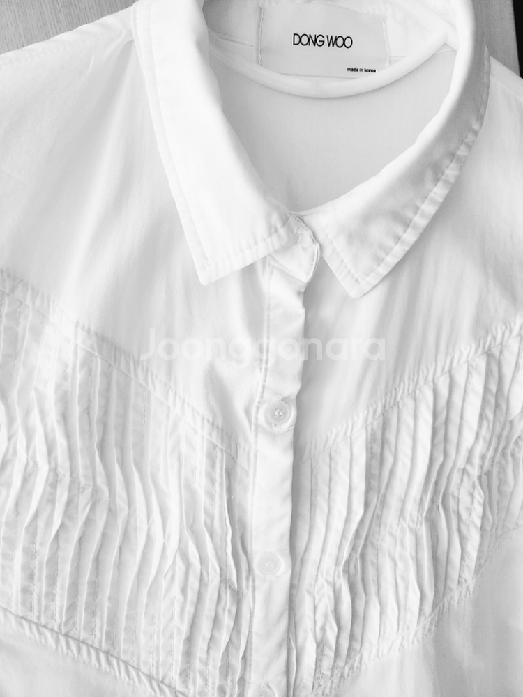 롱 셔링 블라우스 미듐~한번입음--2
