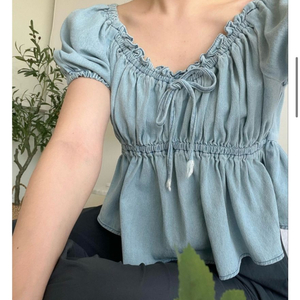데님 오프숄더 투웨이 블라우스