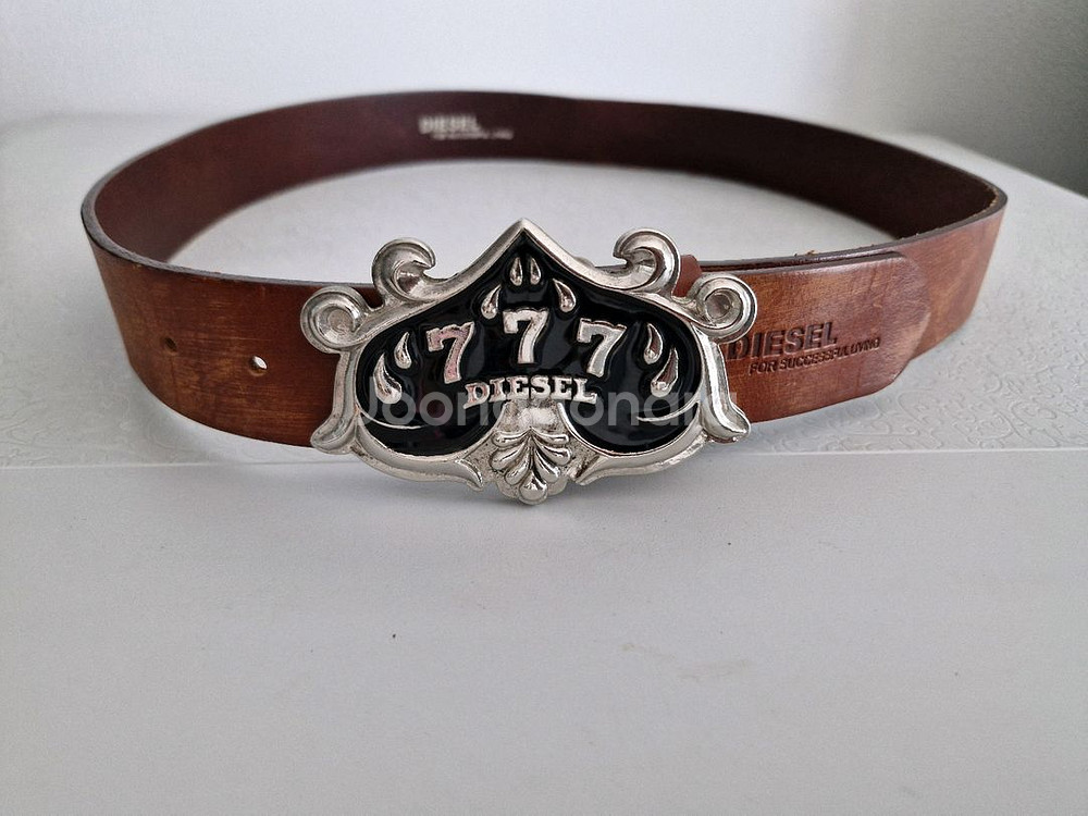 DIESEL 통가죽벨트 정품--1