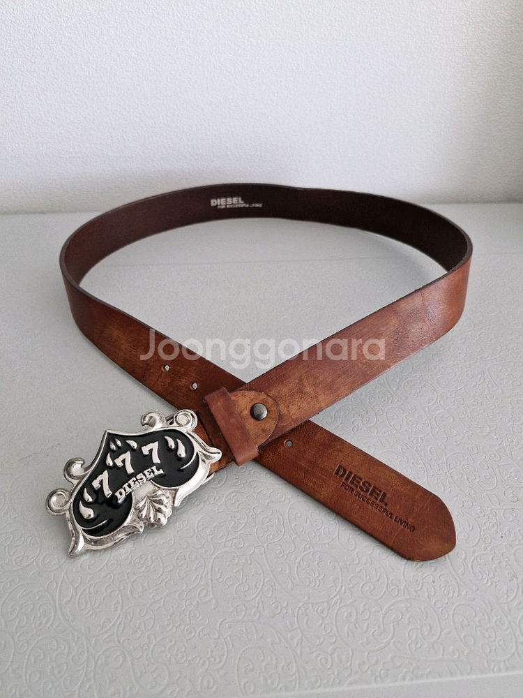 DIESEL 통가죽벨트 정품--7