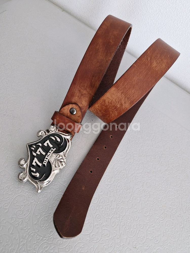 DIESEL 통가죽벨트 정품--5