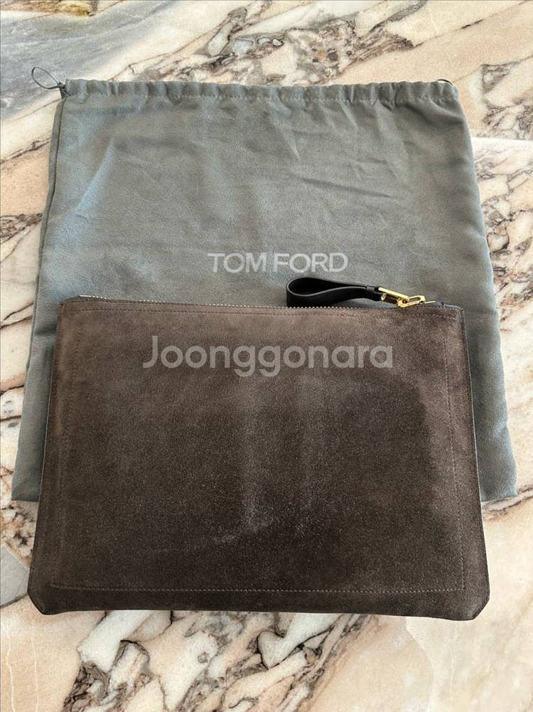 톰포드 스웨이드 클러치 브라운 갤러리아 압구정 구매--7