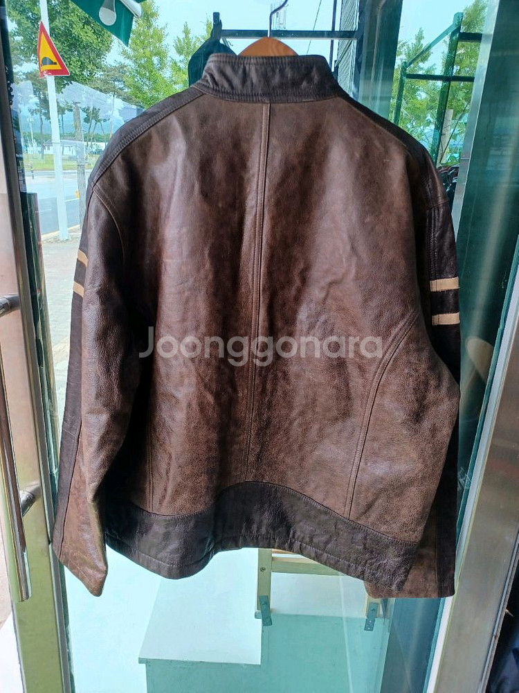 라운드트리 앤 요크 리얼레더 라이더 가죽 자켓 L xl--1