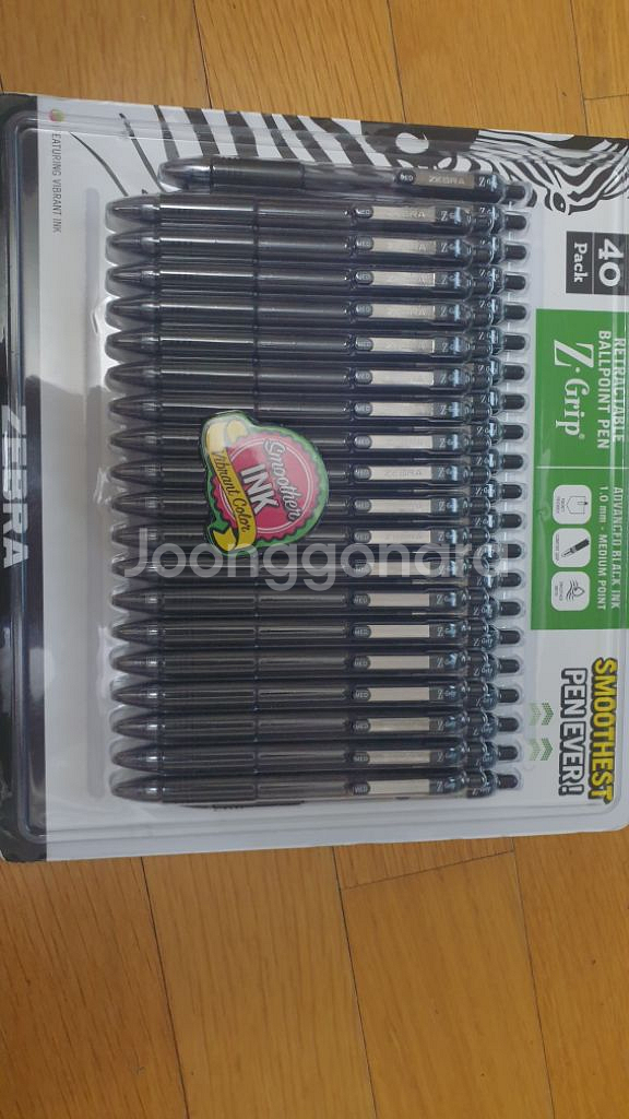 제브라 z그립 검정볼펜 40개입 새상품 판매합니다--0