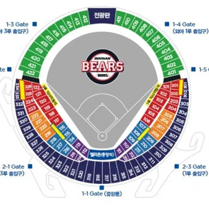 두산vs롯데 6월7,8 일 오렌지 블루 네이비 외야