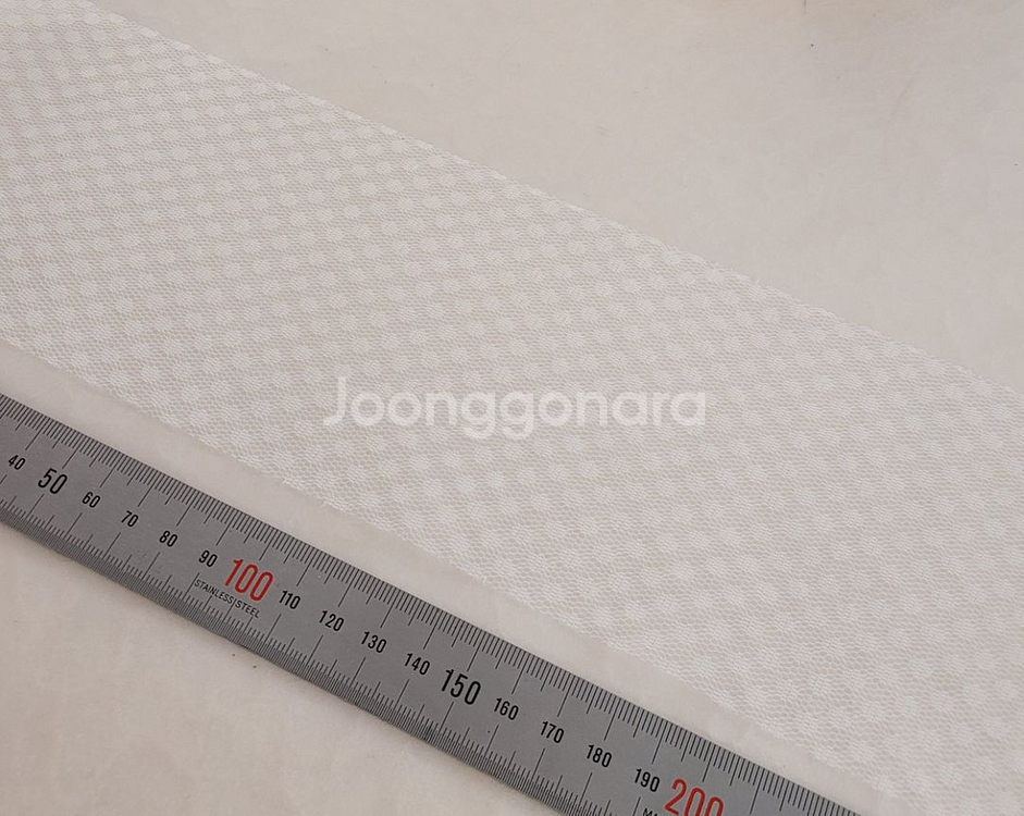 망사리본 화이트 100미리 도트무늬 22마 일괄--1