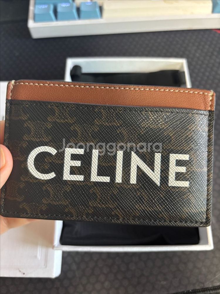 셀린느 트리옹프 캔버스 카드홀더--1