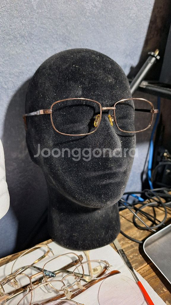 일본 메탈 브라운 빈티지 안경테 레트로 클래식--0