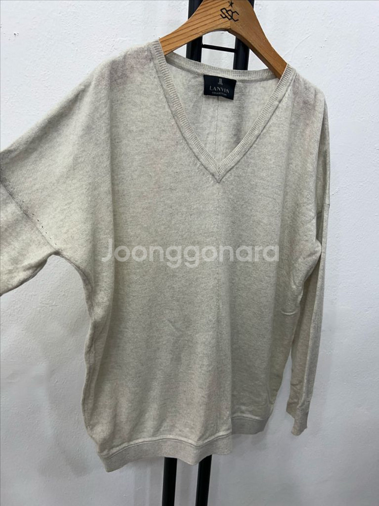 정품) 랑방 한섬 캐시미어100 여성니트 90F--1