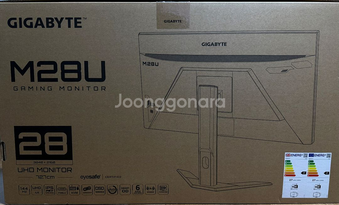 GIGABYTE M28U 4K 144hz모니터 28인치--3