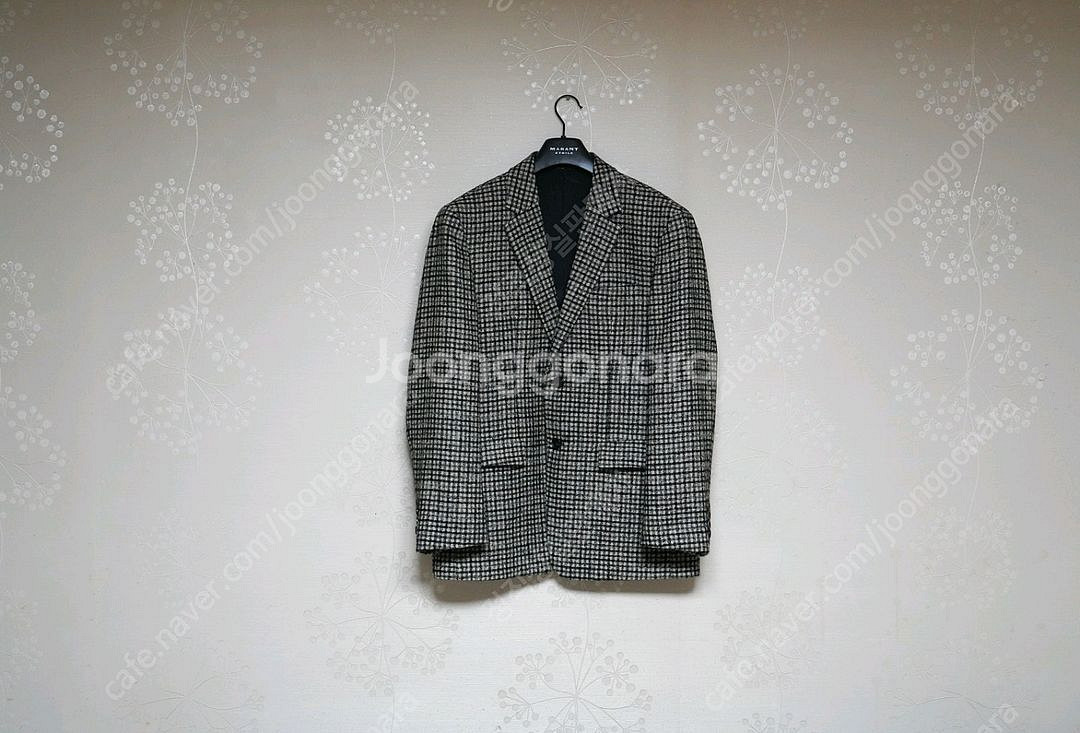 CK 울 실크 하운드투스 체크 자켓--0